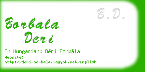 borbala deri business card