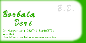 borbala deri business card